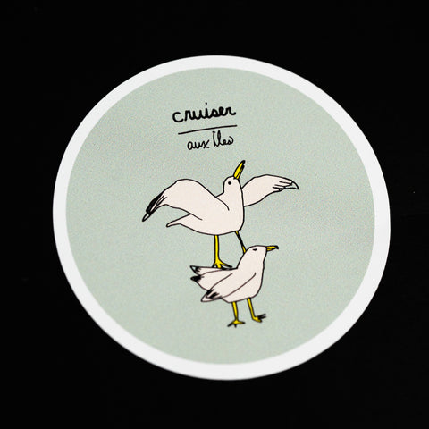 Autocollant "aux Iles"