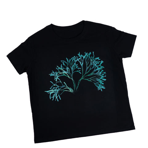 T-shirt Algue boxy noir