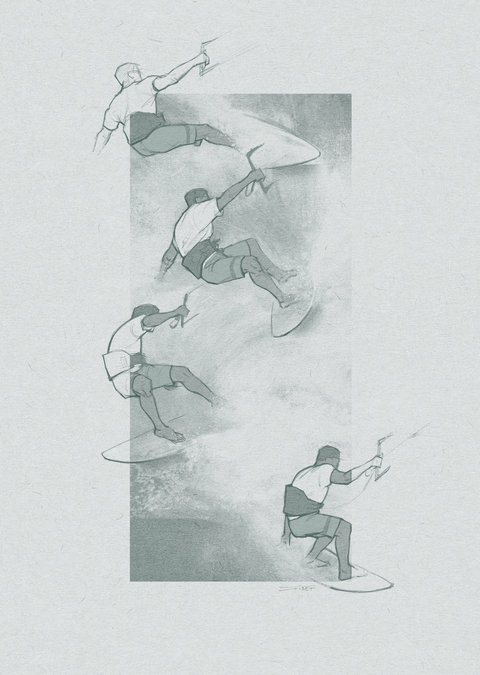 Illustration Kite vertical