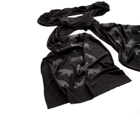 Foulard Renards dans la nuit