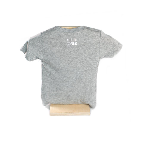 vêtement, atelier côtier, iles de la madeleine, design maritime, requin, miam miam, canada, sérigraphie, enfant, Magdalen Islands, shark, kids, t-shirt, print
