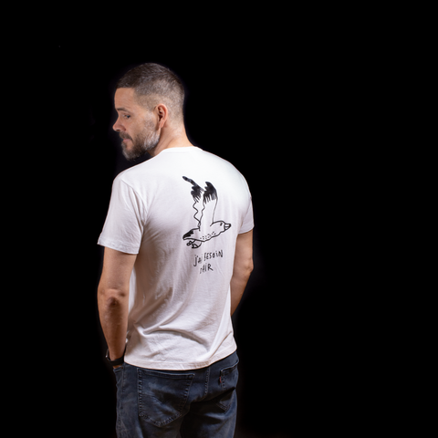 t-shirt, iles de la madeleine, sérigraphie, illustration, goéland, covid