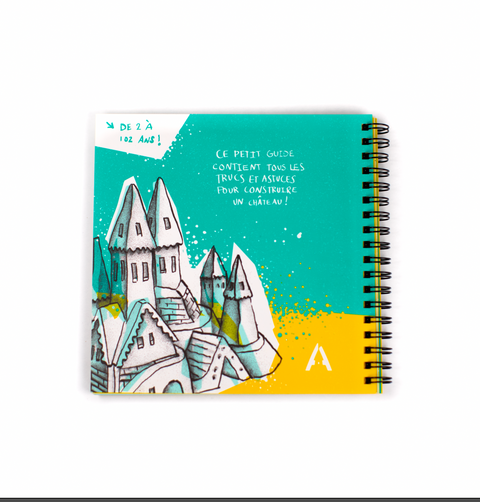 Atelier côtier, Îles de la Madeleine, guide, livre, château de sable, mer, plage, vacances, bord de mer, design maritime, illustration, pelle, enfant, jeux, fait au Québec, fait aux îles, concours de château de sable, Magdalen Islands, sand castle, shovel, kids, sandbox, sea