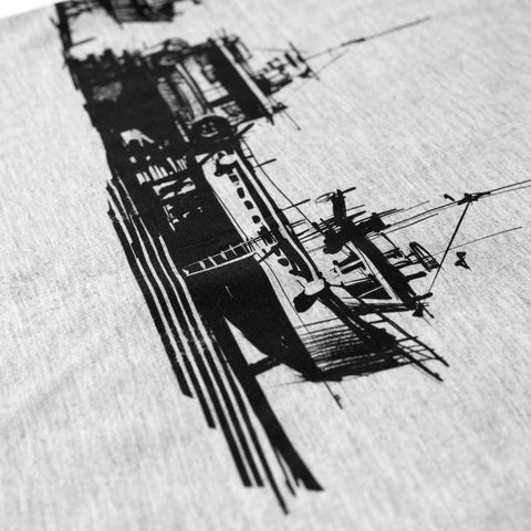 T-shirt les bateaux gris unisexe