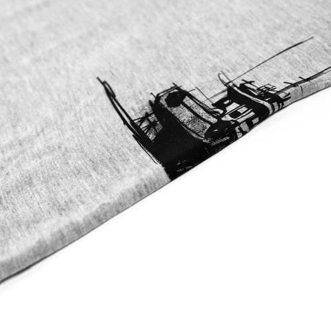 T-shirt les bateaux gris unisexe