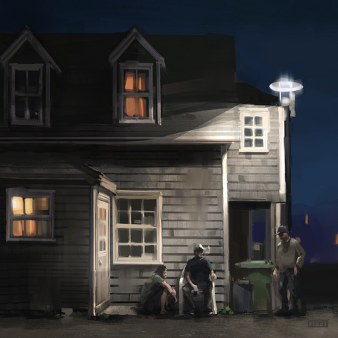 Illustration la Grave la nuit