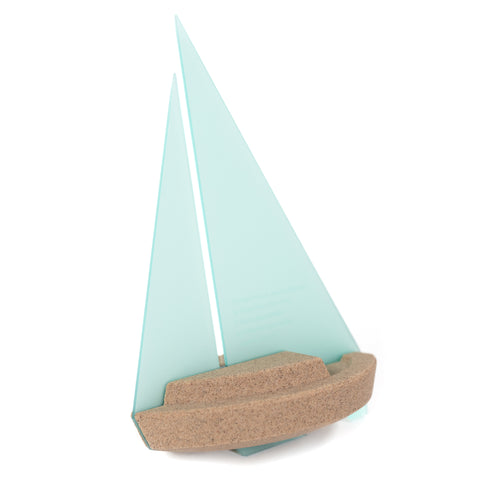 Voilier sable +voile turquoise